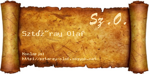 Sztáray Olaf névjegykártya
